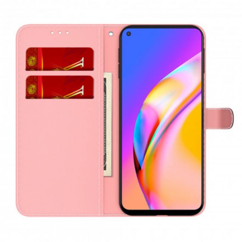 Capa Folio Para Oppo A94 5G Aquarela