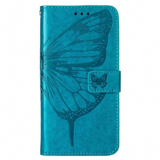 Capa Folio Para Oppo A94 5G Borboleta Com Cordão