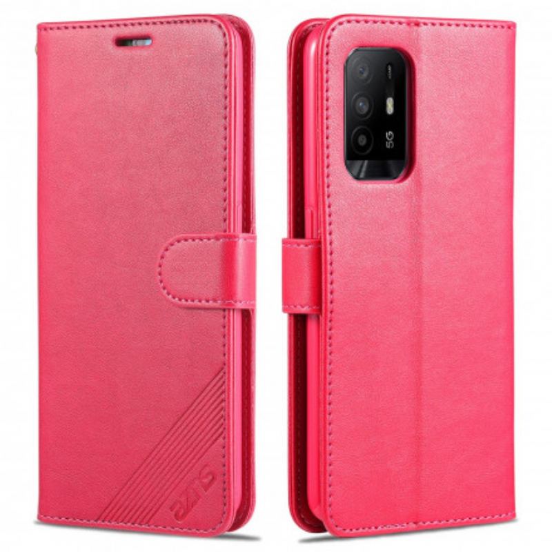 Capa Folio Para Oppo A94 5G Couro Sintético Azns