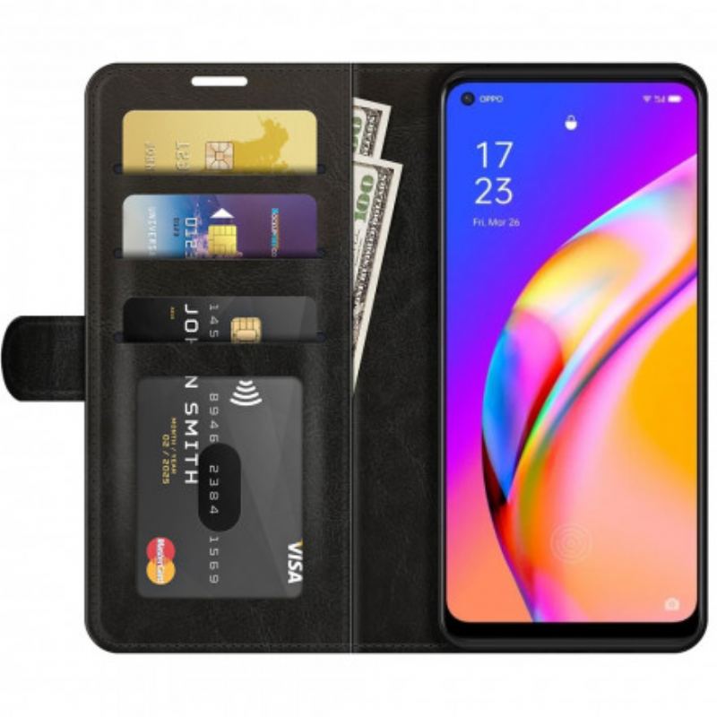 Capa Folio Para Oppo A94 5G Couro Ultra Sintético