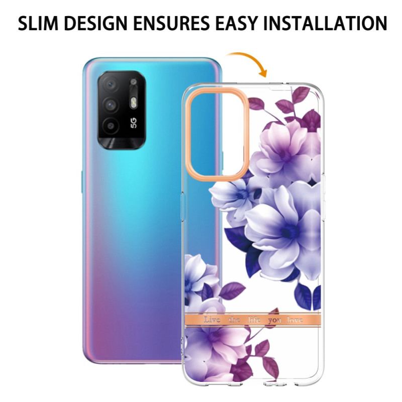 Capa Para Oppo A94 5G Flores Violetas