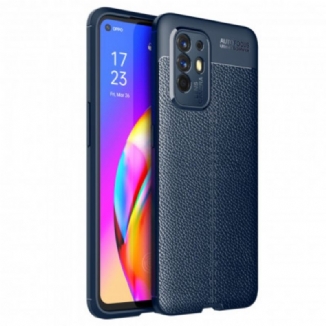 Capa Para Oppo A94 5G Litchi Efeito Couro