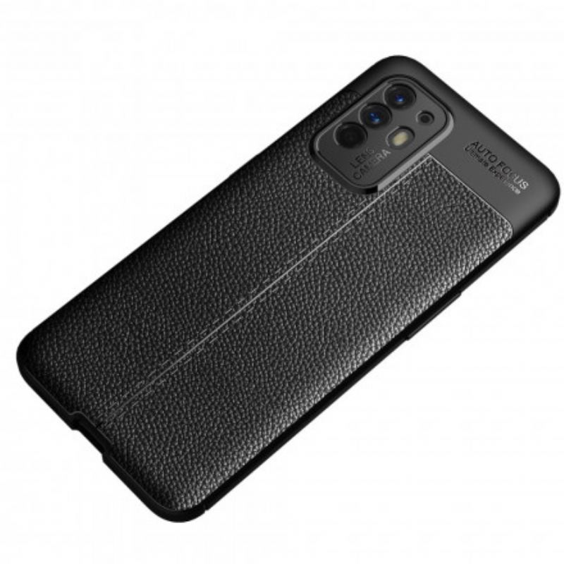 Capa Para Oppo A94 5G Litchi Efeito Couro