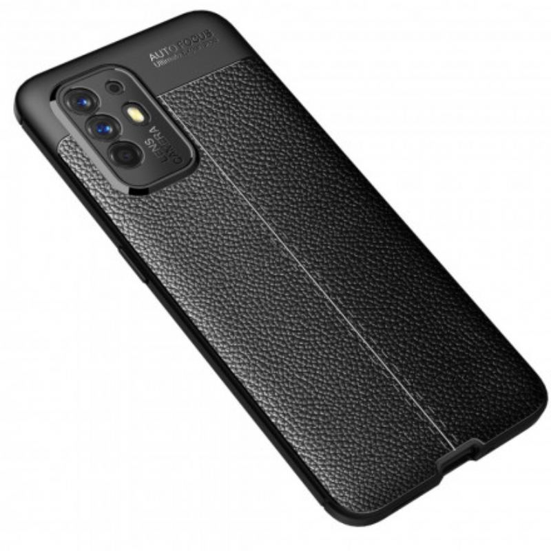 Capa Para Oppo A94 5G Litchi Efeito Couro