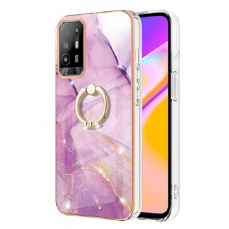 Capa Para Oppo A94 5G Mármore Com Anel