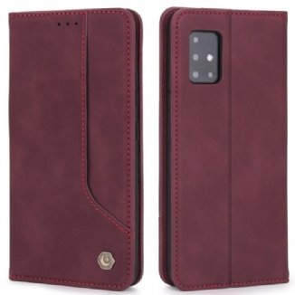 Capa De Celular Para Samsung Galaxy A71 5G Flip Porta-cartão Frontal Pola