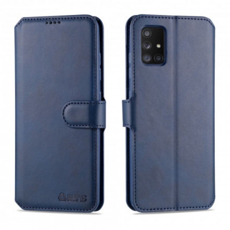 Capa De Couro Para Samsung Galaxy A71 5G Azns Retrô