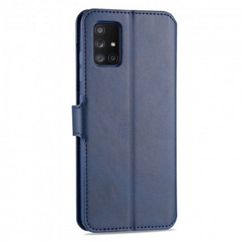 Capa De Couro Para Samsung Galaxy A71 5G Azns Retrô