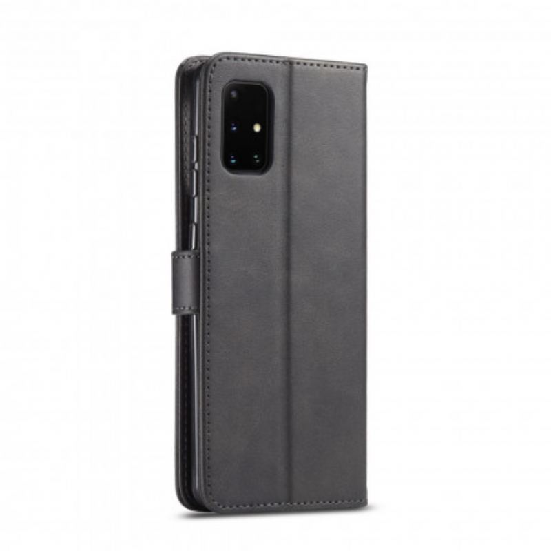 Capa De Couro Para Samsung Galaxy A71 5G Lc.imeeke Efeito Couro