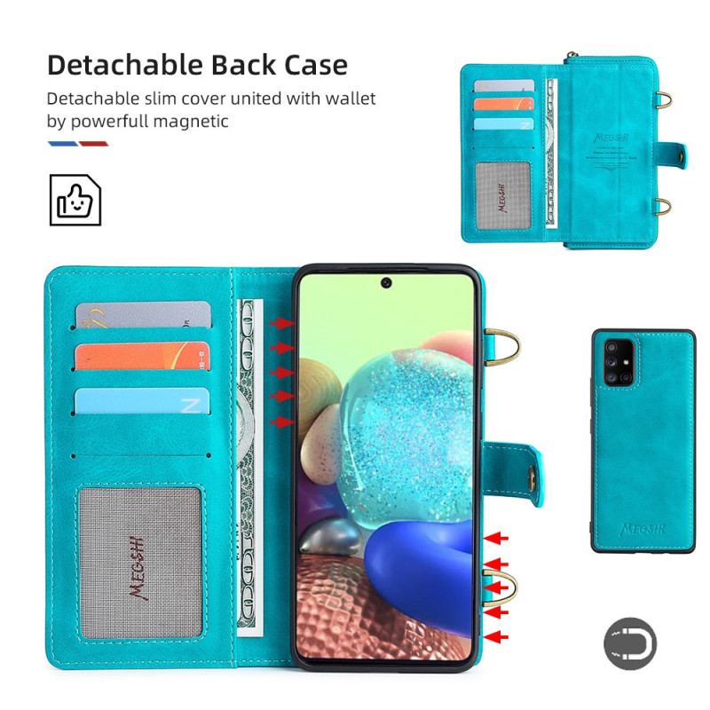 Capa Flip Para Samsung Galaxy A71 5G Megshi Destacável