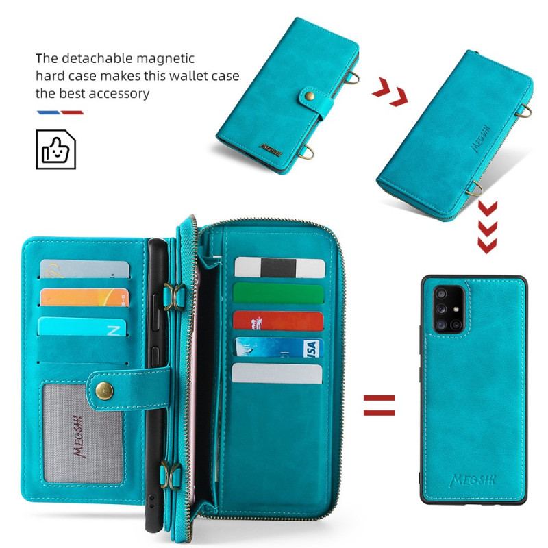 Capa Flip Para Samsung Galaxy A71 5G Megshi Destacável