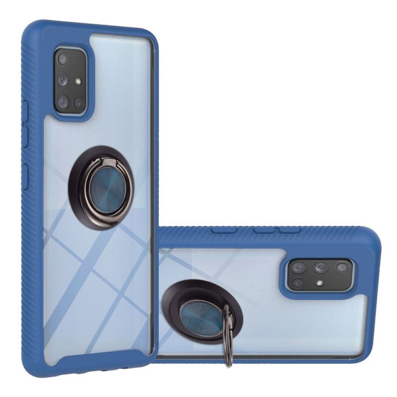 Capa Para Samsung Galaxy A71 5G Contorno Híbrido Colorido Com Anel