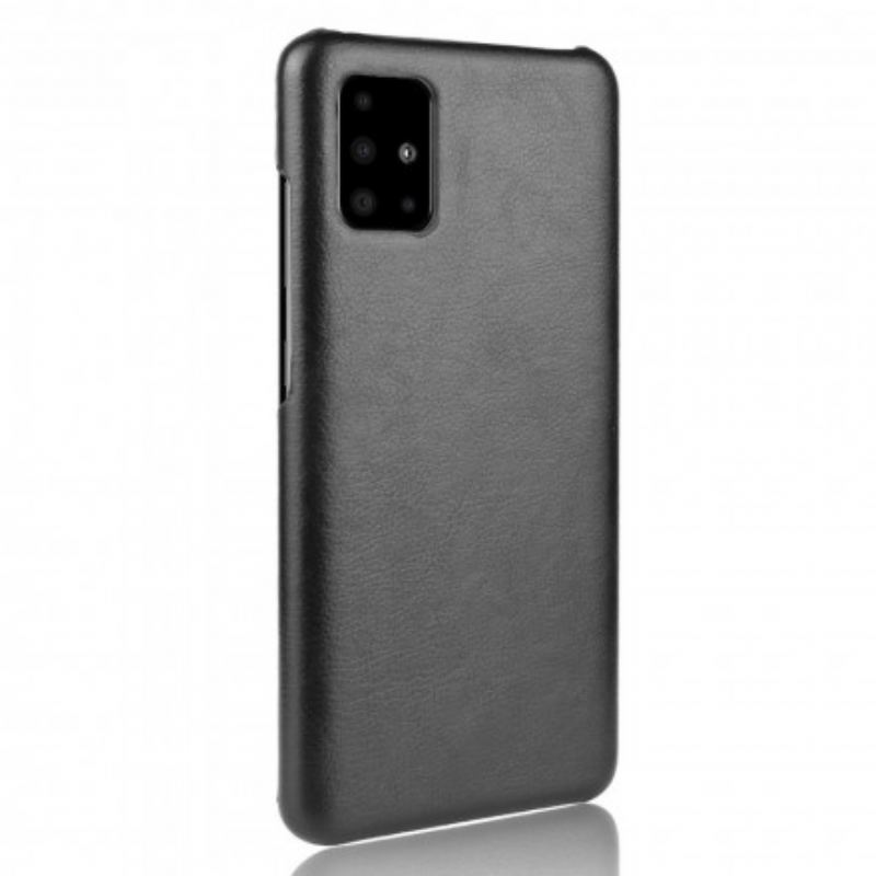 Capa Para Samsung Galaxy A71 5G Efeito Couro Lichia