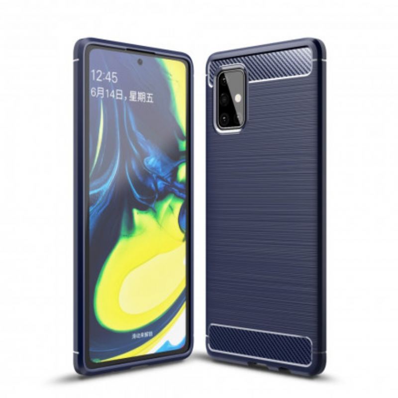 Capa Para Samsung Galaxy A71 5G Fibra De Carbono Escovada