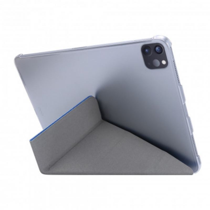 Capa De Celular Para iPad Pro 12.9" (2022) Couro Falso Textura De Seda