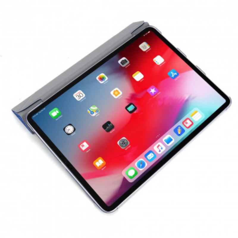 Capa De Celular Para iPad Pro 12.9" (2022) Couro Falso Textura De Seda