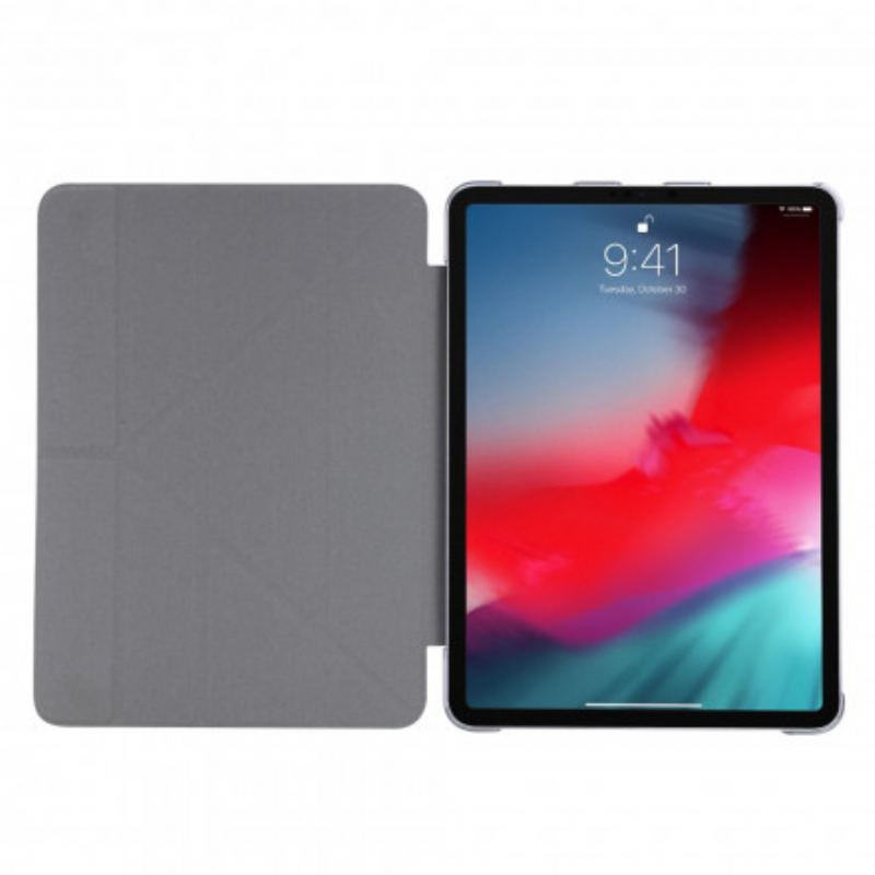 Capa De Celular Para iPad Pro 12.9" (2022) Couro Falso Textura De Seda