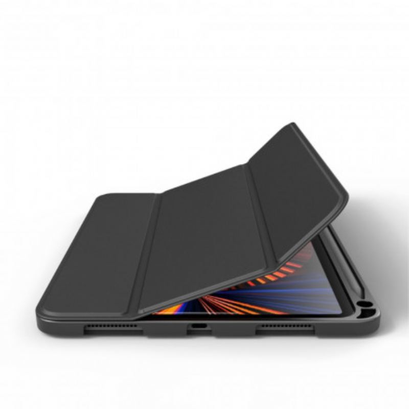 Capa De Celular Para iPad Pro 12.9" (2022) Couro Sintético De Lichia