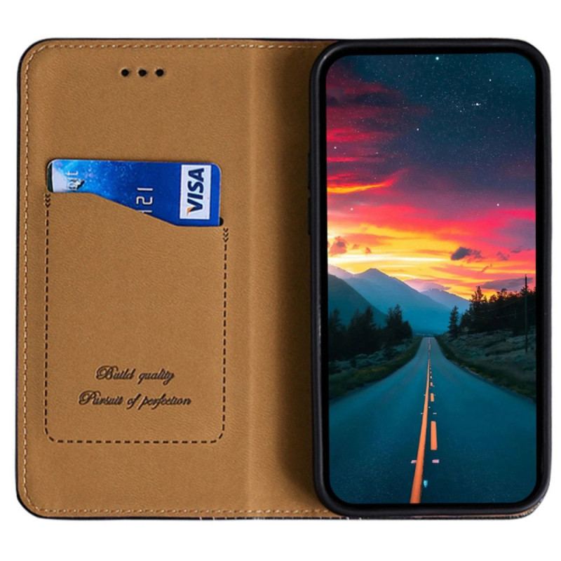 Capa De Celular Para Vivo X90 Pro Flip Couro Falso Vintage