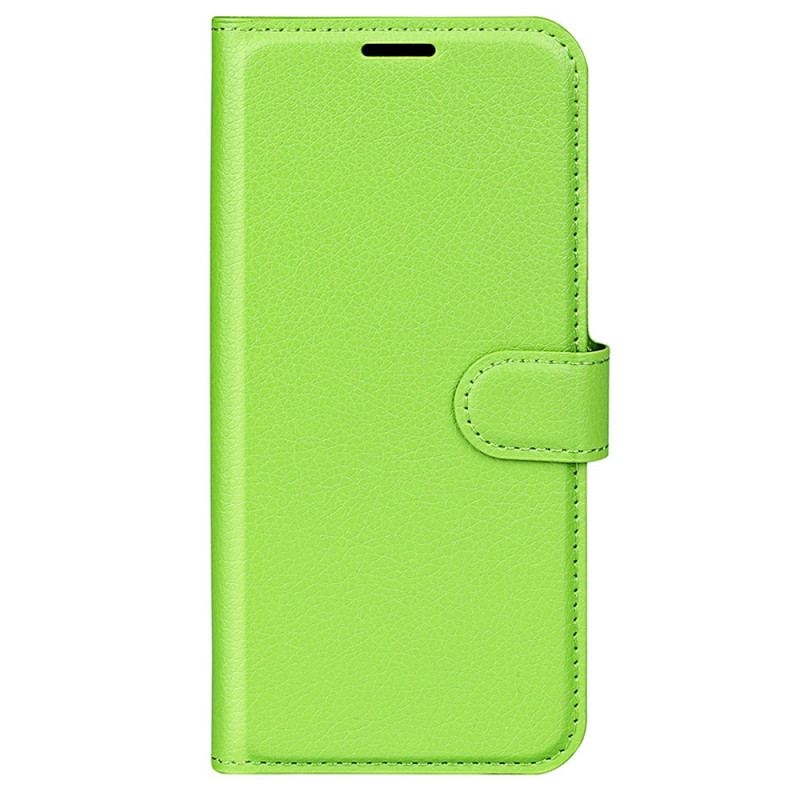 Capa Flip Para Vivo X90 Pro Couro Sintético De Lichia Clássico