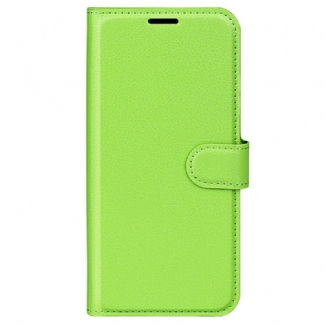 Capa Flip Para Vivo X90 Pro Couro Sintético De Lichia Clássico