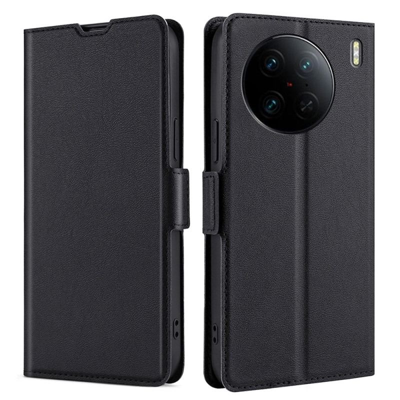 Capa Flip Para Vivo X90 Pro Fecho Duplo Finesse