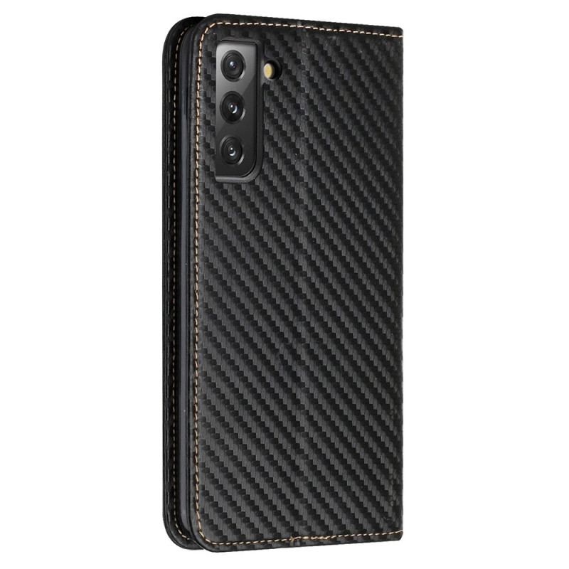 Capa De Celular Para Samsung Galaxy S23 Plus 5G De Cordão Flip Estilo Strappy Fibra De Carbono