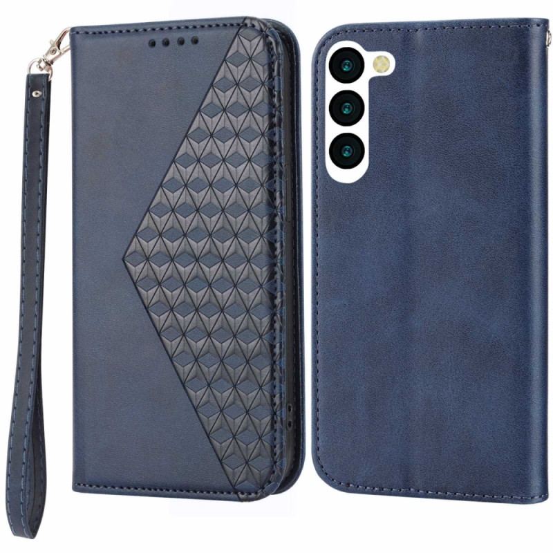 Capa De Celular Para Samsung Galaxy S23 Plus 5G De Cordão Flip Padrão 3d Strappy