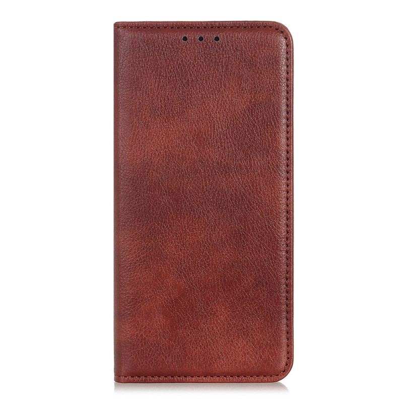 Capa De Celular Para Samsung Galaxy S23 Plus 5G Flip Couro Rachado De Lichia