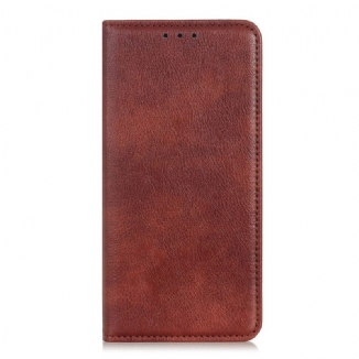 Capa De Celular Para Samsung Galaxy S23 Plus 5G Flip Couro Rachado De Lichia