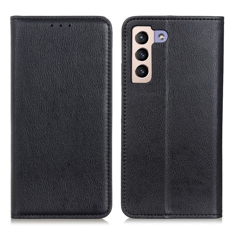 Capa De Celular Para Samsung Galaxy S23 Plus 5G Flip Couro Rachado De Lichia