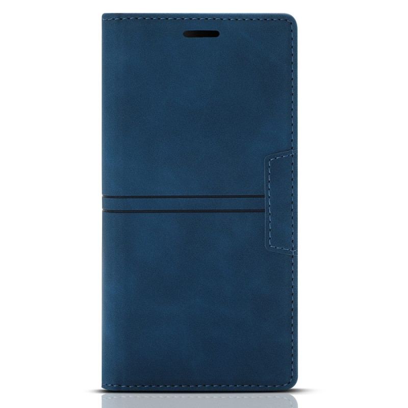 Capa De Celular Para Samsung Galaxy S23 Plus 5G Flip Fecho Magnético Com Costura Estilo Couro