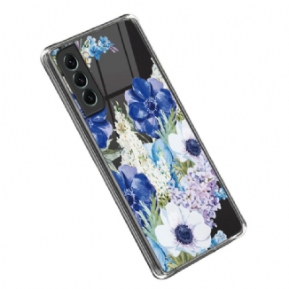 Capa De Celular Para Samsung Galaxy S23 Plus 5G Flores Sem Costura