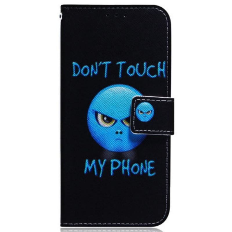 Capa De Couro Para Samsung Galaxy S23 Plus 5G Emoji Telefone