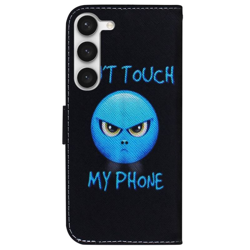 Capa De Couro Para Samsung Galaxy S23 Plus 5G Emoji Telefone