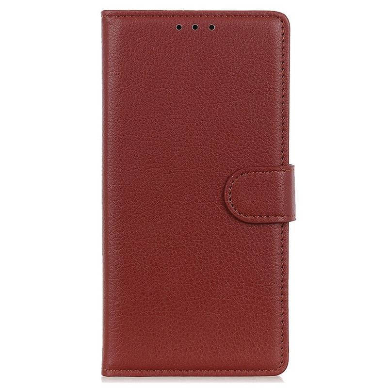 Capa De Couro Para Samsung Galaxy S23 Plus 5G Couro Falso Tradicional