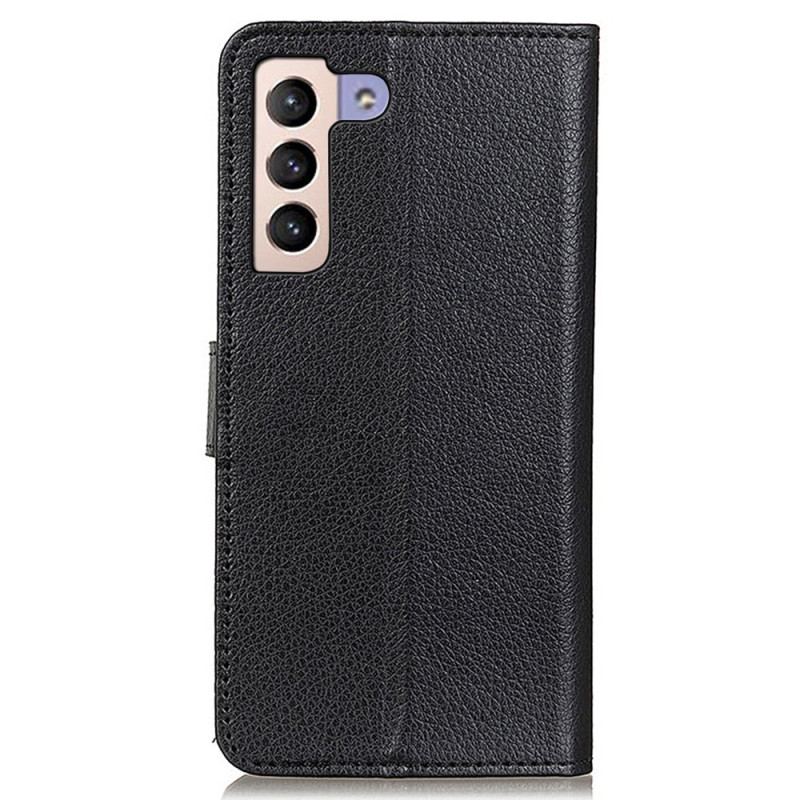 Capa De Couro Para Samsung Galaxy S23 Plus 5G Couro Falso Tradicional