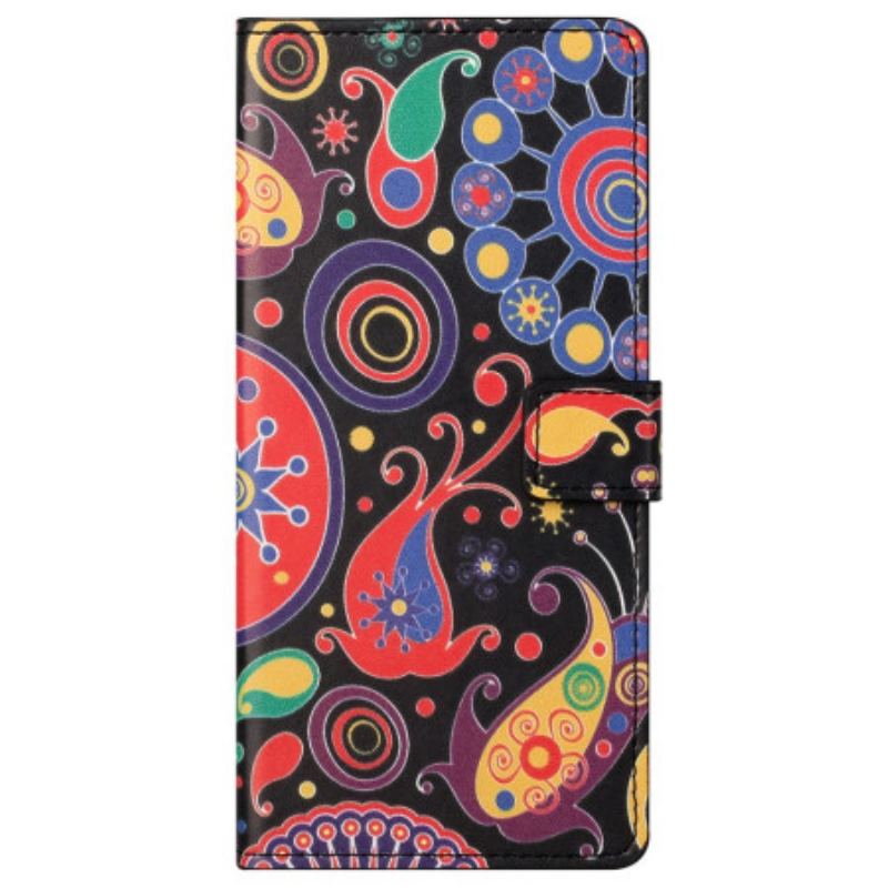 Capa De Couro Para Samsung Galaxy S23 Plus 5G Paisley