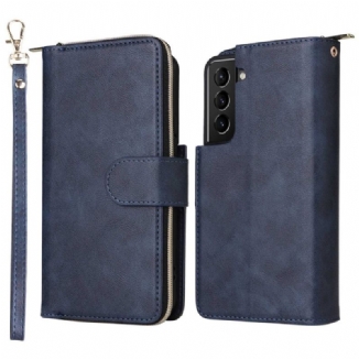 Capa Em Pele Para Samsung Galaxy S23 Plus 5G Com Bolsa De Zíper