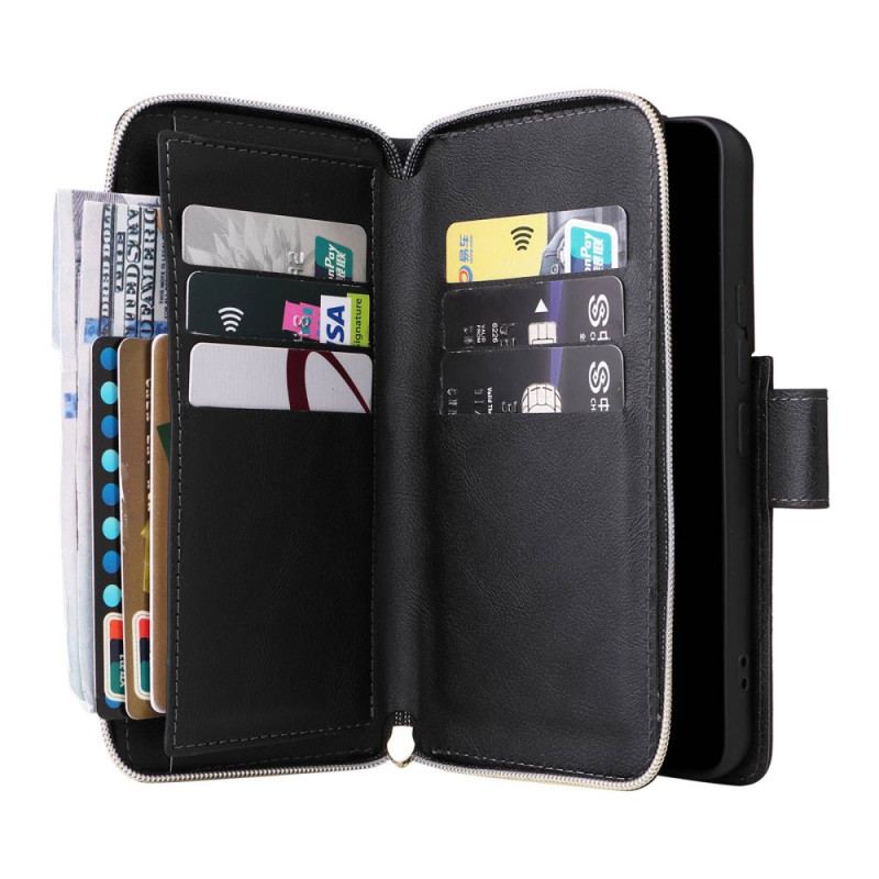 Capa Em Pele Para Samsung Galaxy S23 Plus 5G Com Bolsa De Zíper