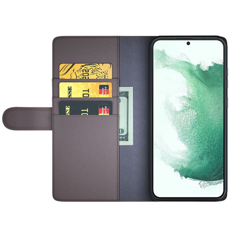 Capa Em Pele Para Samsung Galaxy S23 Plus 5G Couro Genuíno