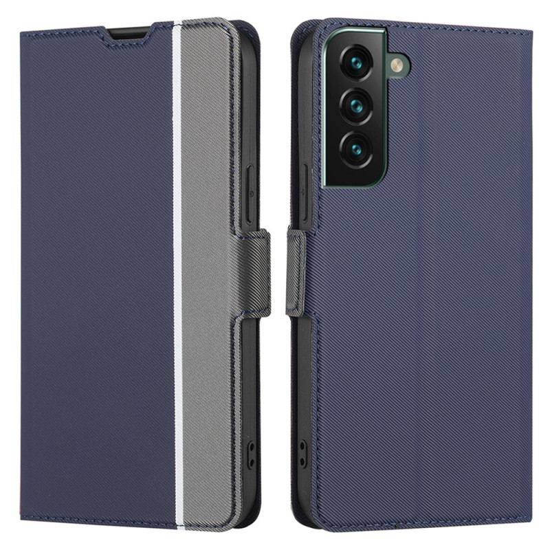 Capa Flip Para Samsung Galaxy S23 Plus 5G Bicolor Ultra Fino