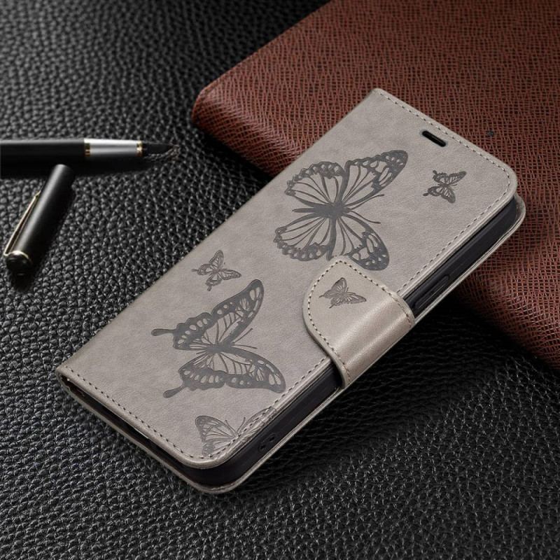 Capa Flip Para Samsung Galaxy S23 Plus 5G Borboletas Gigantes