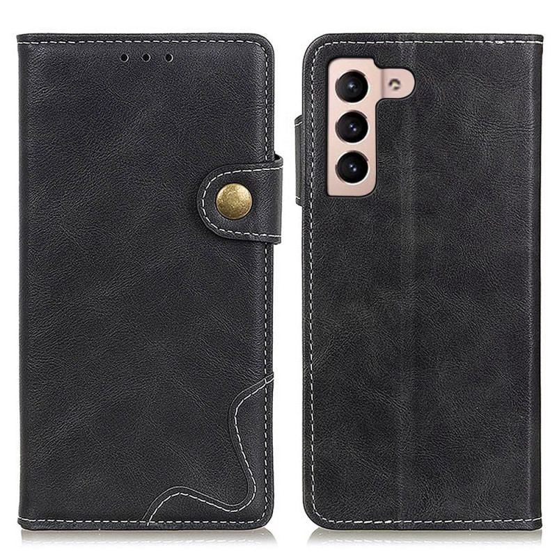 Capa Flip Para Samsung Galaxy S23 Plus 5G Botão Artístico