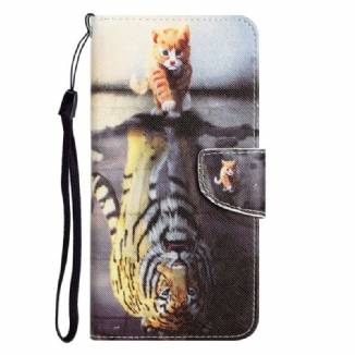 Capa Flip Para Samsung Galaxy S23 Plus 5G De Cordão Apenas Gatos Tangas