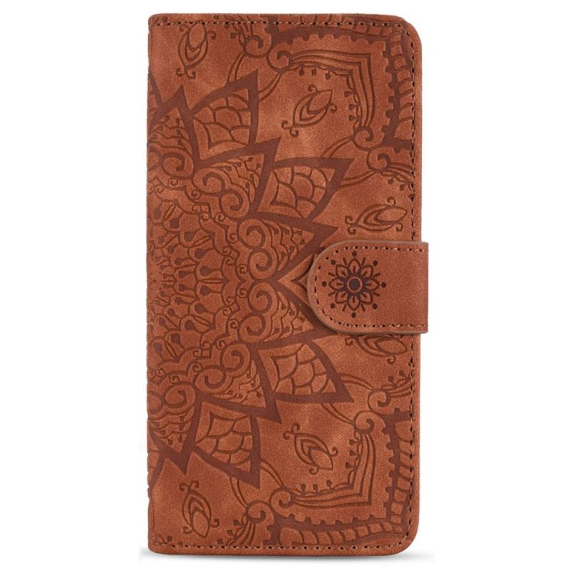 Capa Flip Para Samsung Galaxy S23 Plus 5G De Cordão Mandala Elegante Com Tiras