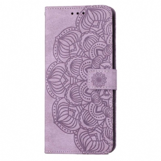 Capa Flip Para Samsung Galaxy S23 Plus 5G De Cordão Mandala Strappy