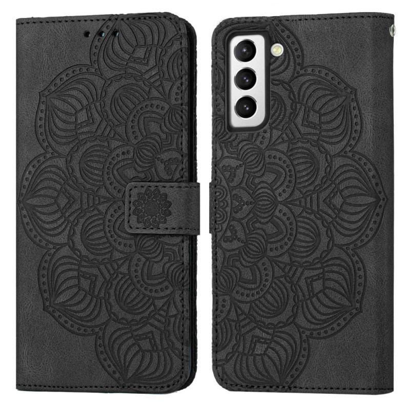 Capa Flip Para Samsung Galaxy S23 Plus 5G De Cordão Mandala Strappy