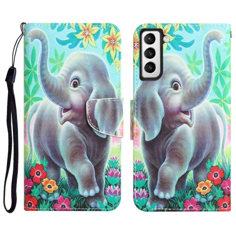 Capa Flip Para Samsung Galaxy S23 Plus 5G De Cordão Tanga Elefante