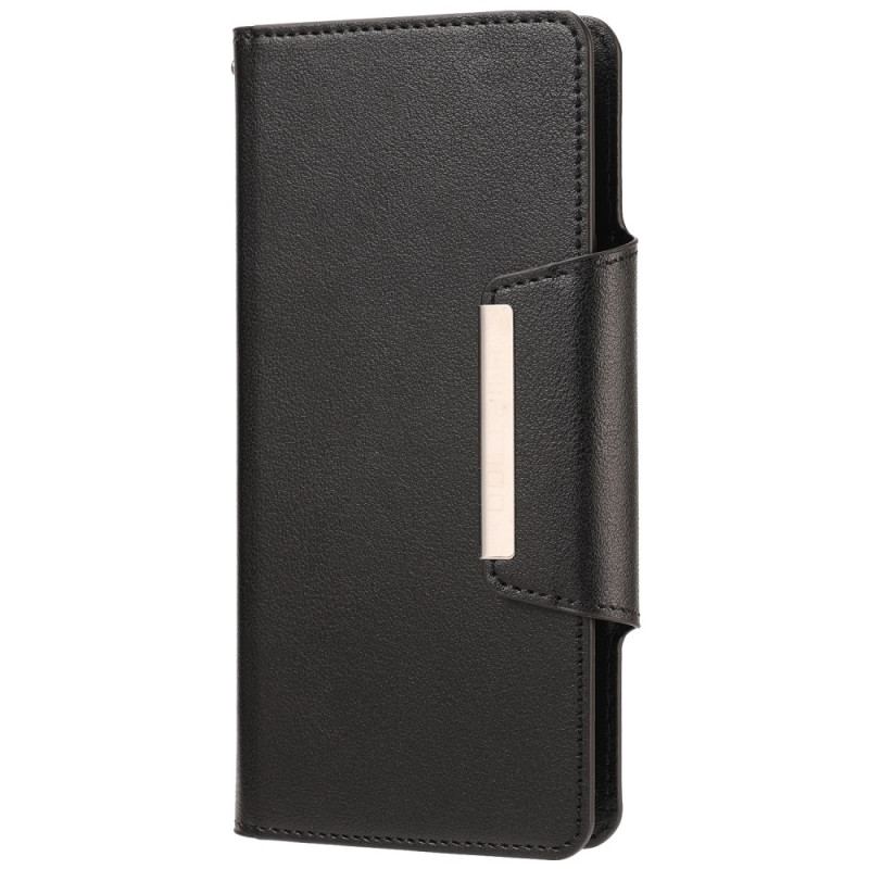 Capa Capa Flip Para Samsung Galaxy S23 Plus 5G Fecho De Prata Destacável